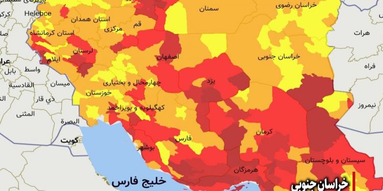 افزایش شهرهای نارنجی در جدیدترین آمار رنگبندی کرونا
